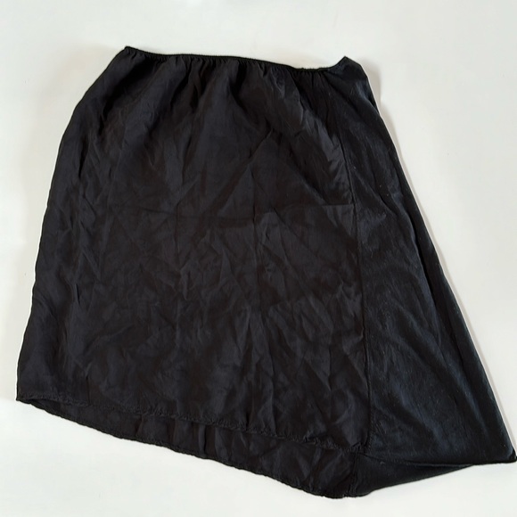 James Perse - asymmetric midi satin panel skirt black 3 - Picture 1 of 7